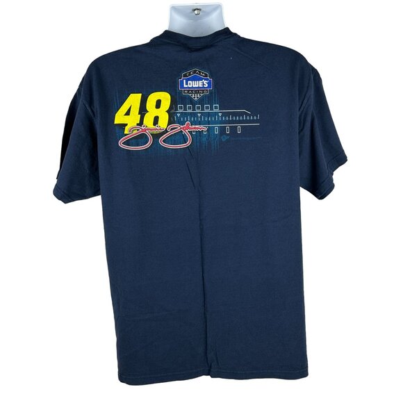 Winners Circle NASCAR Jimmie Johnson 48 T-Shirt Size XL Cotton Navy Blue - Picture 2 of 7